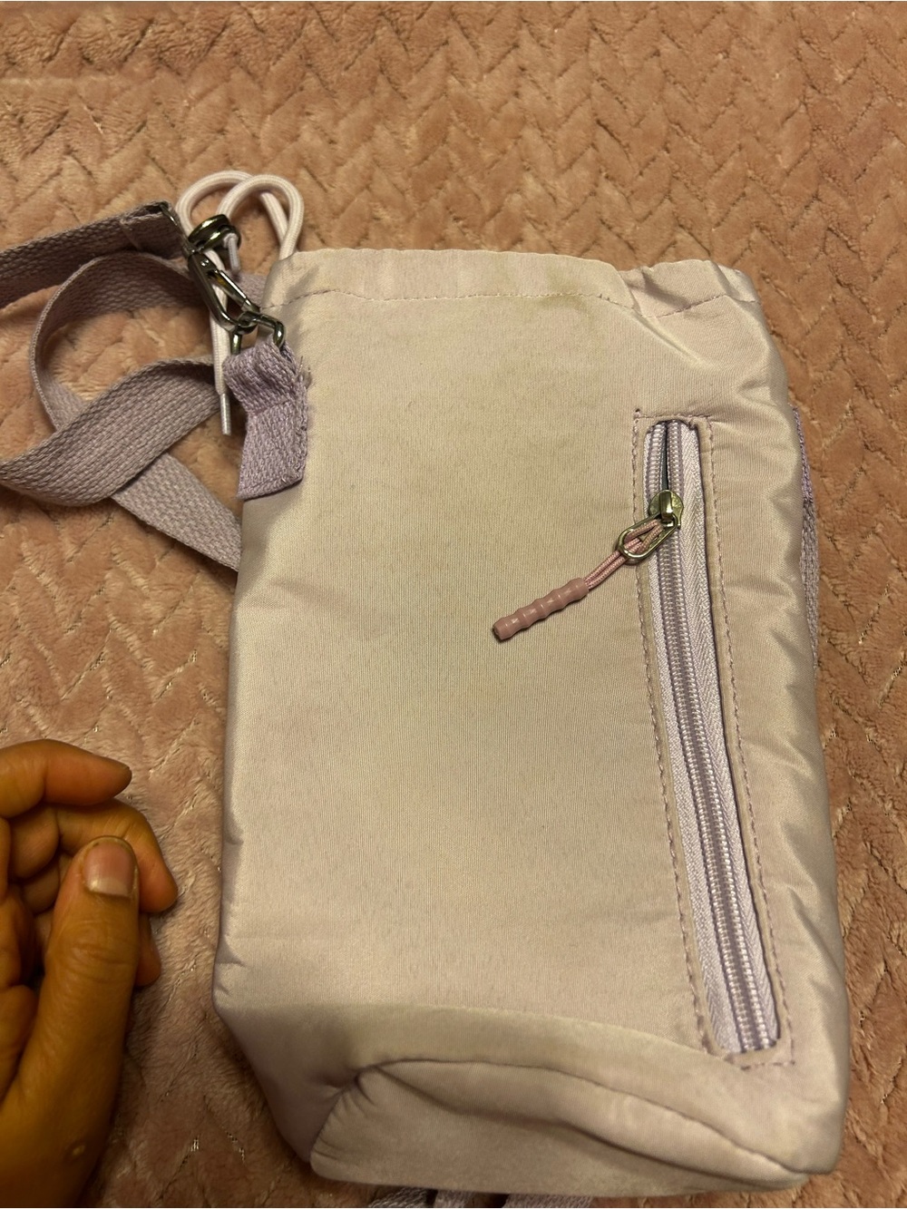 Water Bottle Compact Lilac Crossbody Bag for Women